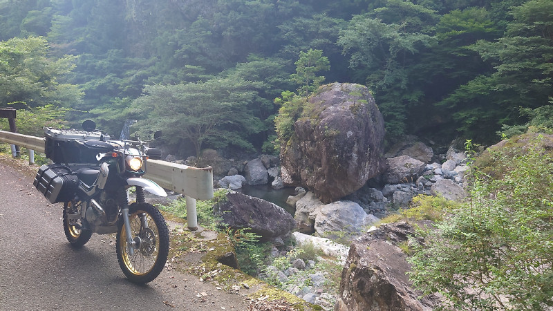 剣山スーパー林道途中の岩